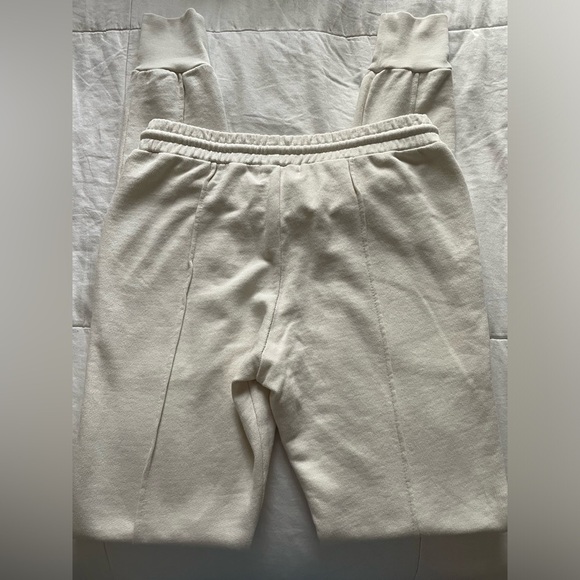 Cotton Citizen Milan Front Seam Joggers Cream XS Neutral Minimalist Loungewear - Picture 2 of 9